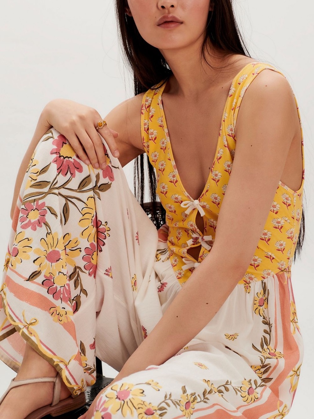 NWT Free People Bali Honeydew Jumpsuit